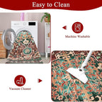 U'Artlines Boho Vintage Area Rug 4x6 ft Machine Washable Low Pile Soft Floor - Image 9
