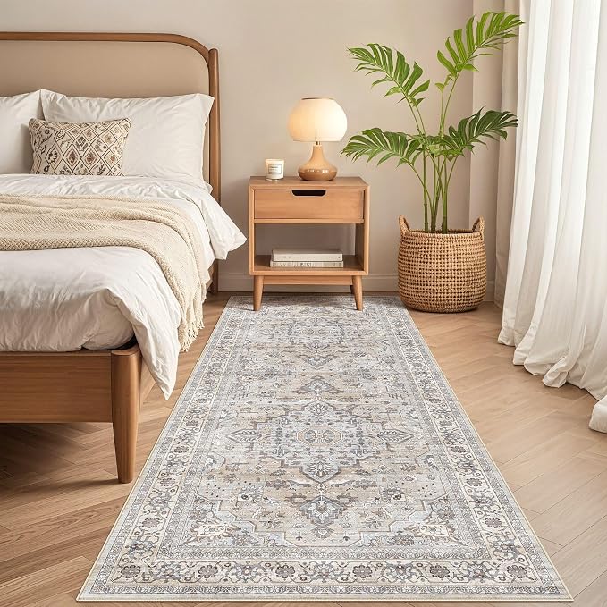Runner Rug Kitchen Washable Rugs: 3x10 Non-Slip Boho Soft Vintage Stain - Image 6