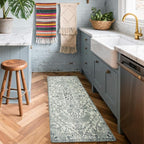 Lahome Washable Runner Rug 2x5, Bohemian Laundry Room Rug Low Pile Bathroom - Image 2