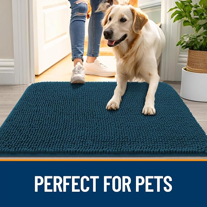 OLANLY Dog Door Mat for Muddy Paws 47x32, Absorbs Moisture and Dirt, Absorbent - Image 6