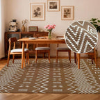 Washable Area Rug 5x7 ft, Rubber Backed Non Slip Faux Jute Rug - Image 2
