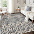 KUTA Area Rug 5x7 Light Brown Black, Washable Boho Large Living Room Moroccan by KUTA