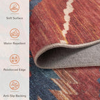 Area Rug 7x9 Rug Machine Washable Non-Slip Low Pile Print Pattern Western Rug - Image 2