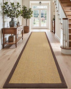 DEXI Hallway Runner Rug 3x7 Jute, Woven Braided Sisal Runner Non Slip, Entryway by DEXI