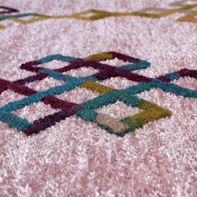 Alfa Rich 7x10 Light Pink Washable Area Rugs - Image 8