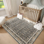 Washable 2x3 Entryway Rug, Boho Non-Slip Door Mat Vintage Distress Small Rugs - Image 3