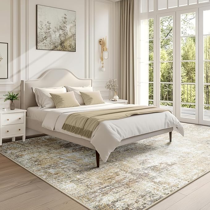 Washable Area Rugs 6'x8' Non-Slip Modern Abstract Soft - Image 4
