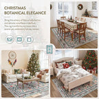Lahome Christmas Rugs 8x10 Living Room Decor, Washable Area Rugs - Image 3