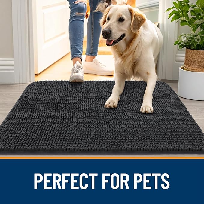 OLANLY Dog Door Mat for Muddy Paws 40x24, Absorbs Moisture and Dirt, Absorbent - Image 6