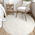 Antep Rugs Palafito 5x5 Geometric Shag Diamond High-Low Pile Textured Indoor by AntepRugs