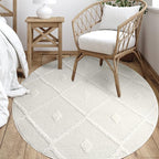 Antep Rugs Palafito 5x5 Geometric Shag Diamond High-Low Pile Textured Indoor by AntepRugs