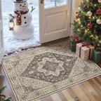 Tangsoo 2x3 Washable Rugs for Entryway, Vintage Non Slip Small Area Rug - Image 3
