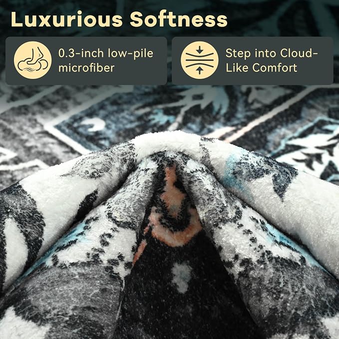 YJ.GWL Area Rugs for Living Room 4x6 Machine Washable Rugs for Bedroom - Image 5