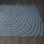 LUXE WEAVERS Modern Geometric Wave Blue 2x3 Area Rug - Image 5