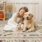 5x7 Washable Area Rug with Insect Print - Image 7