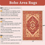 SERISSA 6x9 Area Rugs for Living Room, Large Washable Non-Slip Boho Rug - Image 2
