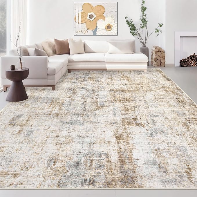 Area Rugs 9x12 Living Room: Washable Rug Modern Abstract Large Rugs Soft Non by MXSANYOORUG