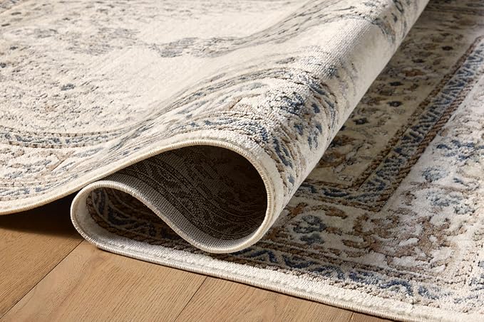 Loloi Teagan Collection TEA-02 Oatmeal/Ivory 5'-3" x 7'-6" Area Rug, Soft - Image 6