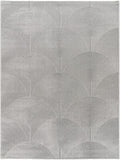 Paco Home Modern Area Rug with Minimalist Arched Lines in Neutral Grey by PacoHome