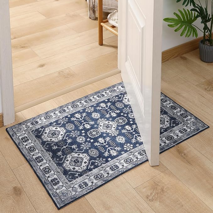 VK VK·LIVING Entryway Washable Rug 2'x3' Small Boho Bathroom Throw Area Rug Non - Image 2