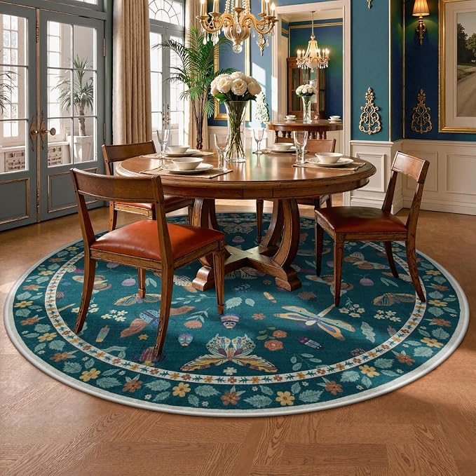 Lahome Insect Washable Round Area Rug, Soft Round Rugs 6ft Ultra-Thin Non-Slip - Image 2
