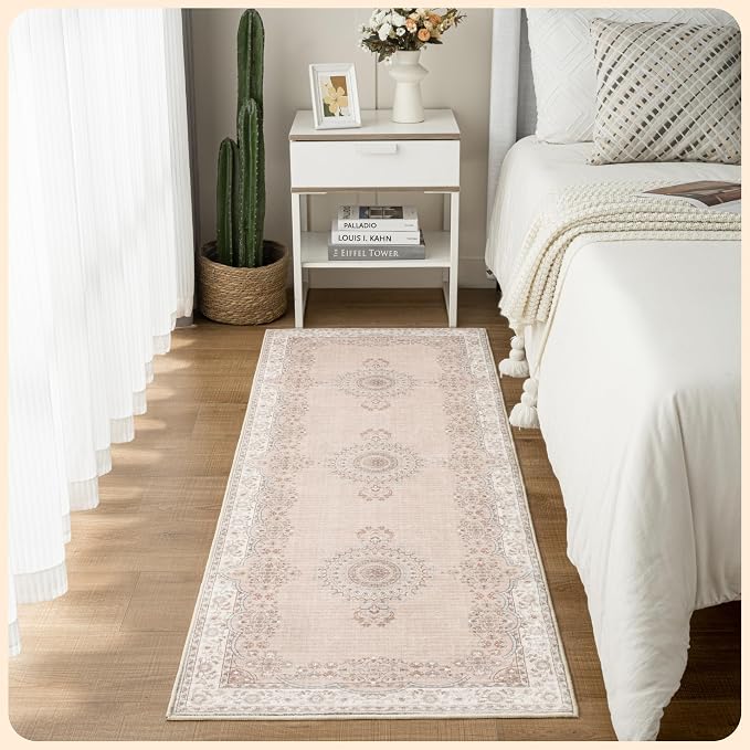 Istana Hallway Runner Rug 2x8 – Beige Entryway Rug -Silk's Soft Touch Runners by Istana