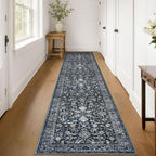 KILOCOCO Runner for Hallway 3x14 Runner Rug Printed Vintage Floral Washable Rug - Image 3