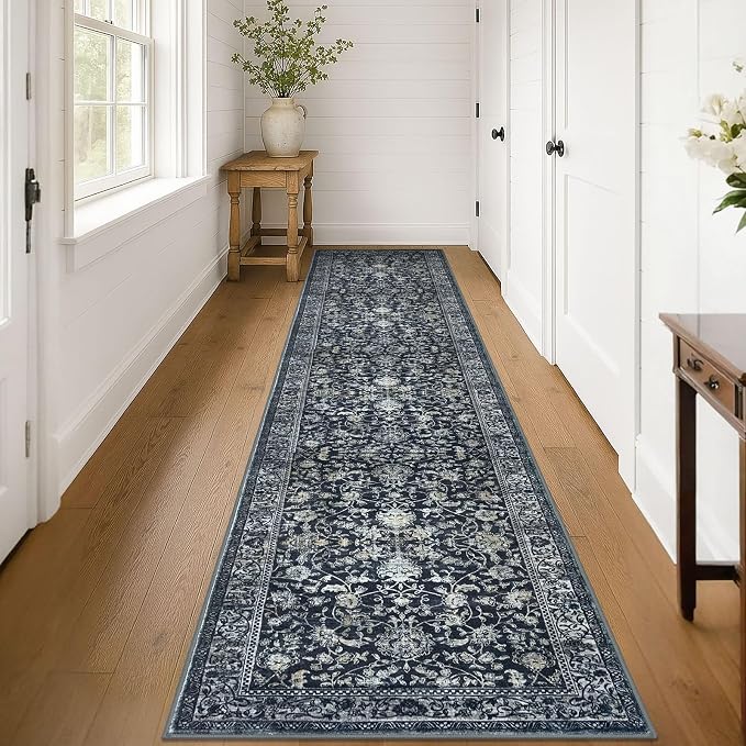 KILOCOCO Runner for Hallway 3x14 Runner Rug Printed Vintage Floral Washable Rug - Image 3