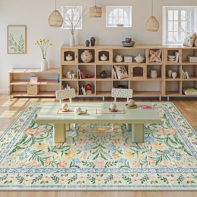 Lahome Machine Washable Area Rugs 8x10 Non Slip, Soft Boho Living Room Rugs - Image 4