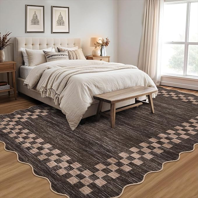 GarveeHome Area Rug 6x9 Large Living Room Modern Border Throw Rug - Image 2