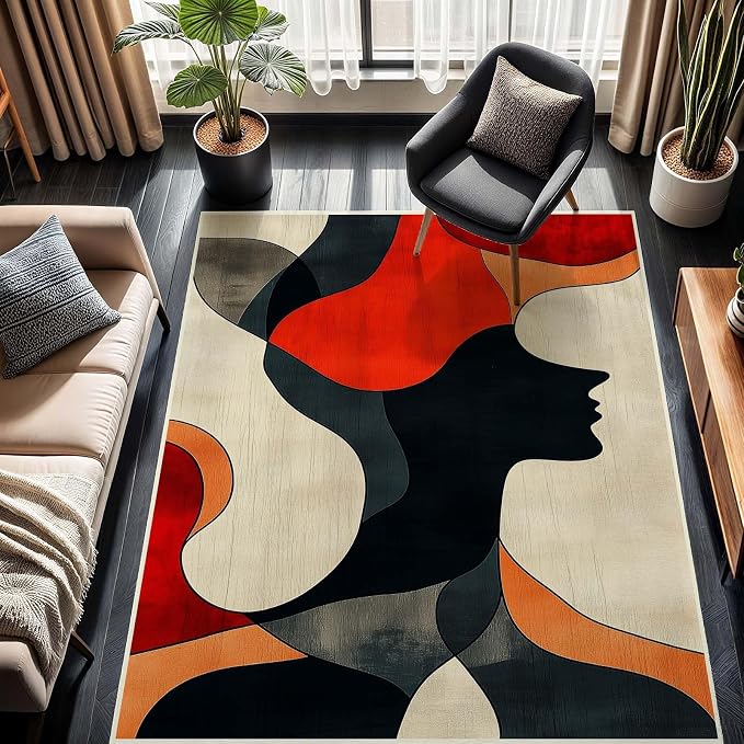 10x13 Abstract Rug, Abstract Area Rug, Geometric Area Rugs, Modern Geometric - Image 3