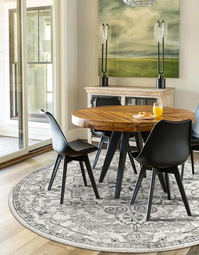 Lahome Bohemian Washable Round Rug, Large Round Rugs 6ft Non Slip Circle Rugs - Image 4