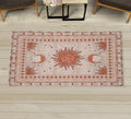 Ambesonne Sun and Moon Decorative Rug, Bohemian Artwork Design of Crescent by Ambesonne