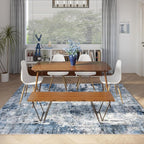 Rugcomf 9x12 Boho Rug Soft Area Rug Non-Slip Non-Shedding Faux Wool Vintage Rug - Image 3