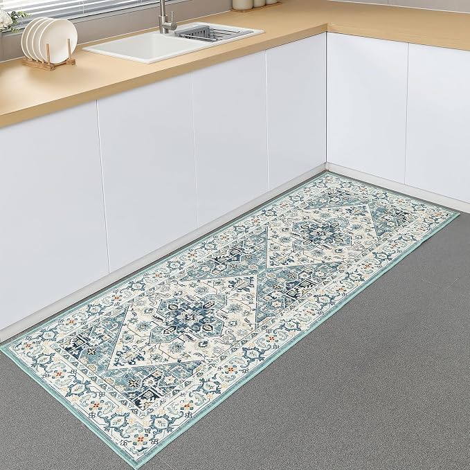 VK VK·LIVING Machine Washable Rug 2'x6' Vintage Design Washable Runner Area Rugs - Image 9