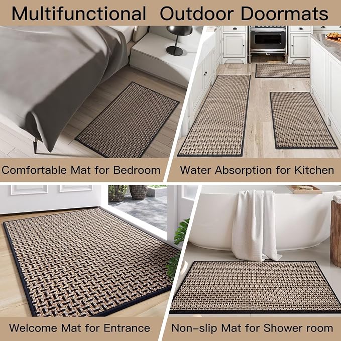 Door Mat Entrance 24x35, Dirt Resistant and Absorbent, Non-Slip Rubber Backing - Image 8