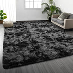 Shag Area Rug, 4 X 6 Tie-Dyed Plush Fuzzy Rugs by Deerhoo