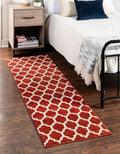Rugs.com Lattice Collection Rug – 20 Ft Runner Light Terracotta Medium-Pile Rug by Rugscom