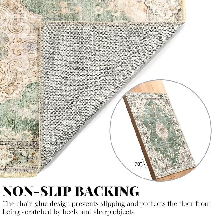 MUJOO Boho Rug 4'x6.5' Area Rugs - Image 4