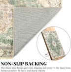 MUJOO Green Area Rug Small Rugs Boho Machine Washable Rugs Non Slip - Image 4