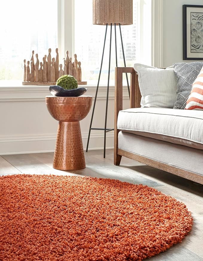 Unique Loom Solid Shag Collection Area Rug - Image 2