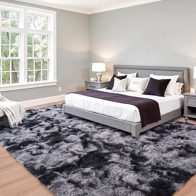 Beglad Fluffy Area Rugs 4x6 Feet, Modern Minimalist Style Shag Rugs, Non-Slip - Image 2