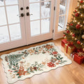 Lahome Floral Christmas Rug, 2x4 Washable Christmas Kitchen Rugs Indoor by Lahome