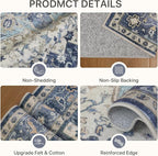 8x10 Area Rugs for Living Room, Machine Washable Non Slip Vintage Rugs - Image 5