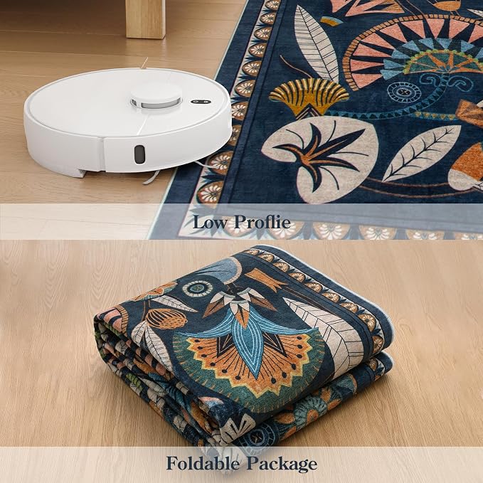 Egypt Floral Washable 5x7 Area Rug - Image 6
