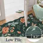 Lahome Floral Machine Washable Rug, 3x5 Rug Non Slip Soft Bedroom Rugs - Image 5