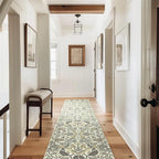 EVERGRACE Hallyway Area Runner Rugs 2x10, Boho Floral Faux Wool Indoor Outdoor by EverGrace