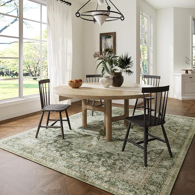 9×12 Machine Washable Rug for Living Room, Boho Vintage 9×12 Area - Image 5