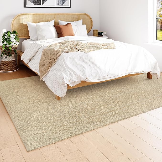 Collive Boho Living Room Rugs 5X8 ft, Washable Area Rug Woven Cotton Modern - Image 6