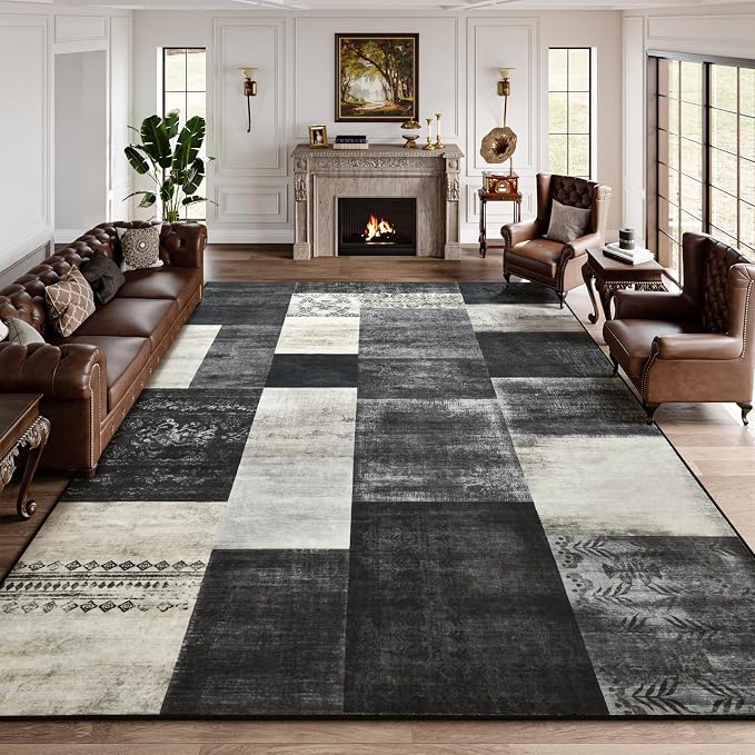 DweIke Large Modern Washable Area Rugs 8x10, Living Room Rug Non-Slip and by DweIkeHomeDecor